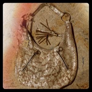 Frye Silver Hobo Bag Leather